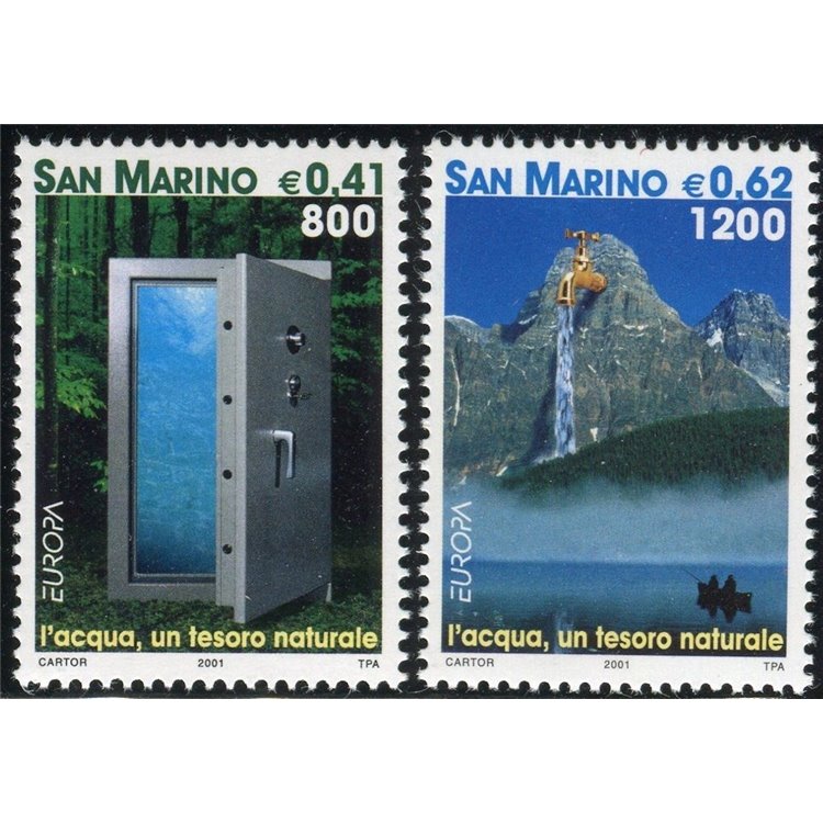 SAN MARINO 2001 Europe 2v MNH**