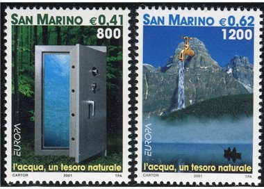 SAN MARINO 2001 Europe 2v MNH**