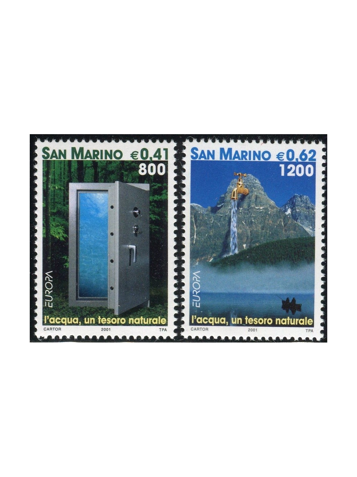 SAN MARINO 2001 Europe 2v MNH**