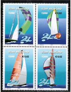 SAN MARINO 2001 Sailing Regatta 4v MNH**