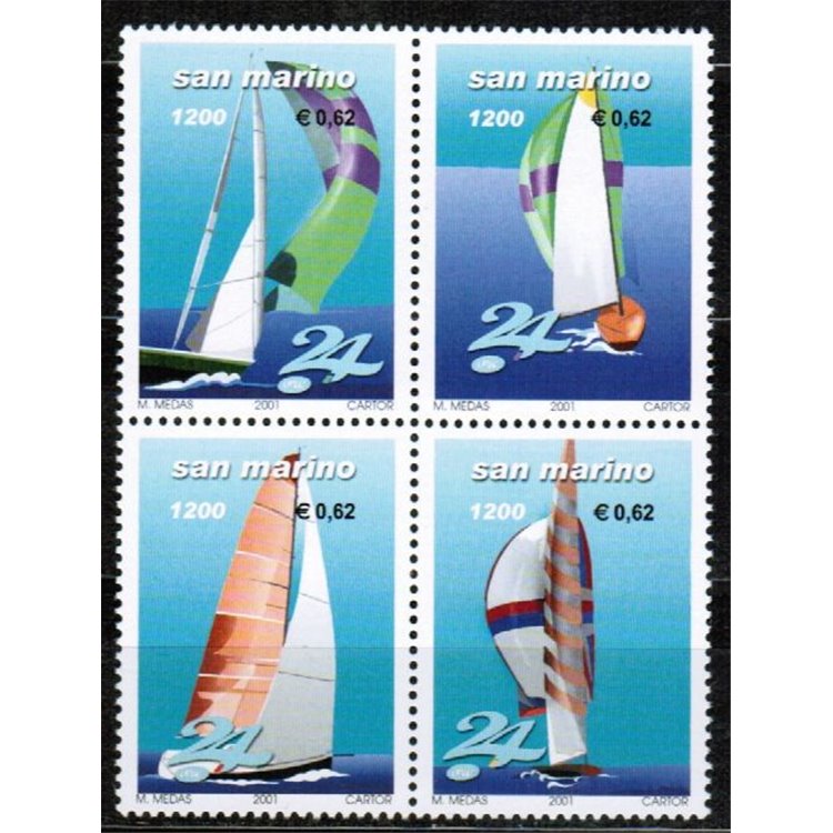 SAN MARINO 2001 Sailing Regatta 4v MNH**