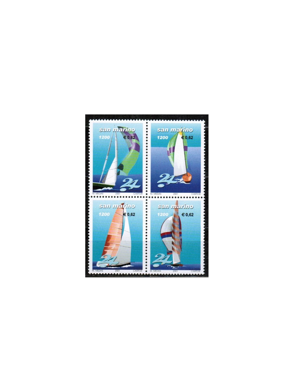 SAN MARINO 2001 Sailing Regatta 4v MNH**