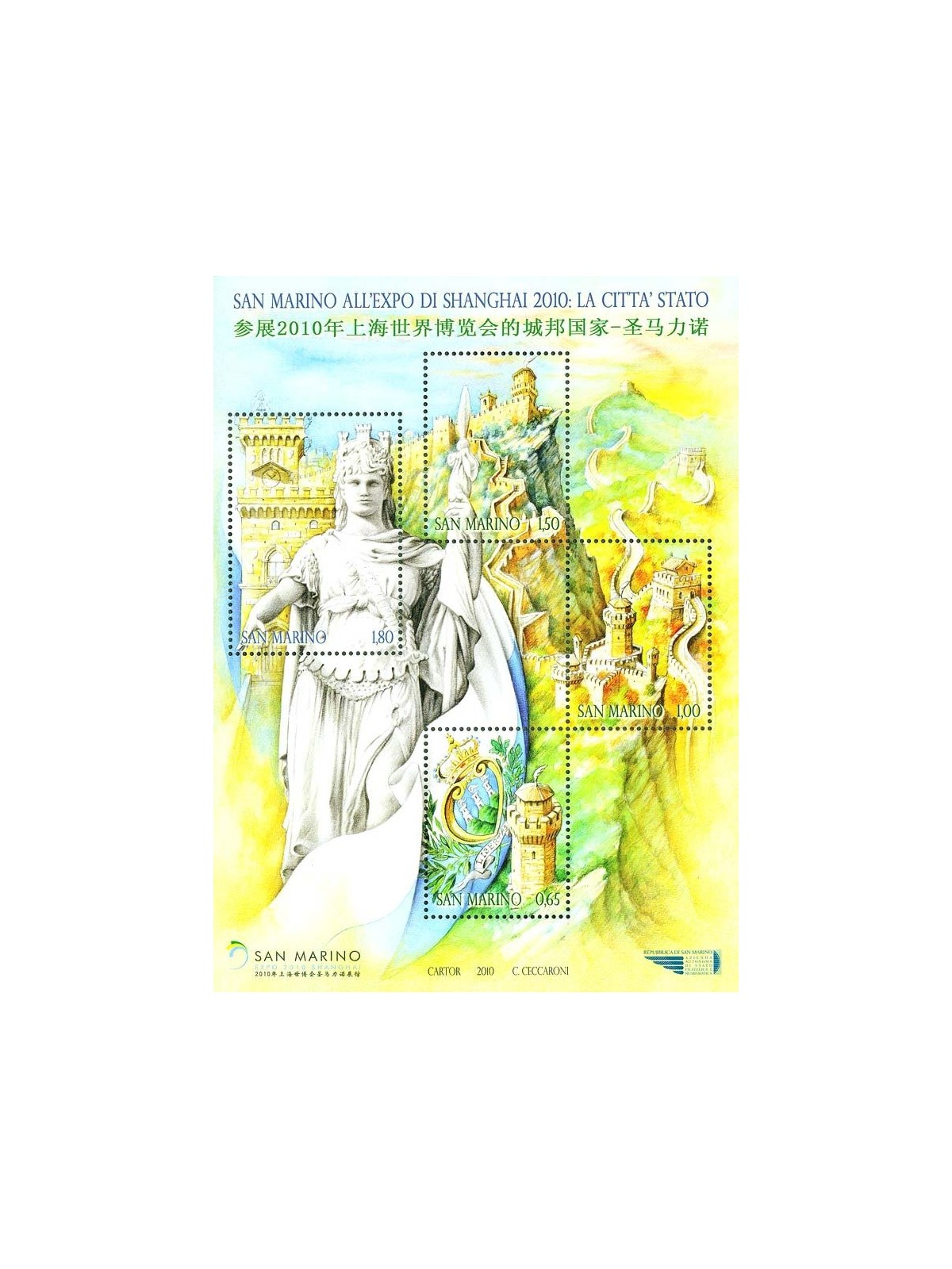 SAN MARINO 2010 Shanghai Expo s/s MNH**