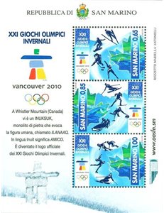 SAN MARINO 2010 Giochi Olimpici Vancouver BF MNH**