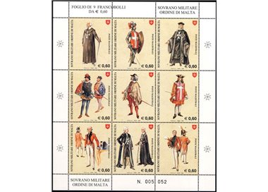 SMOM 2008 Costumes and Uniforms 9v MNH**