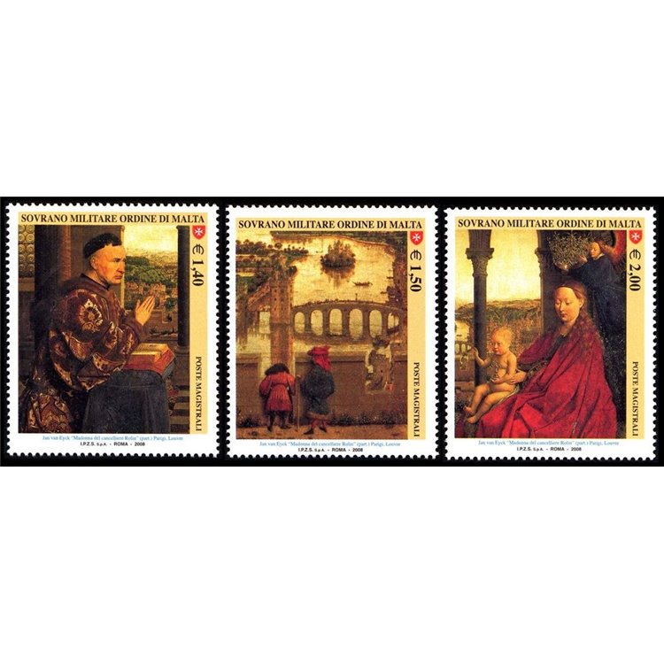 SMOM 2008 Masters of painting 3v MNH**