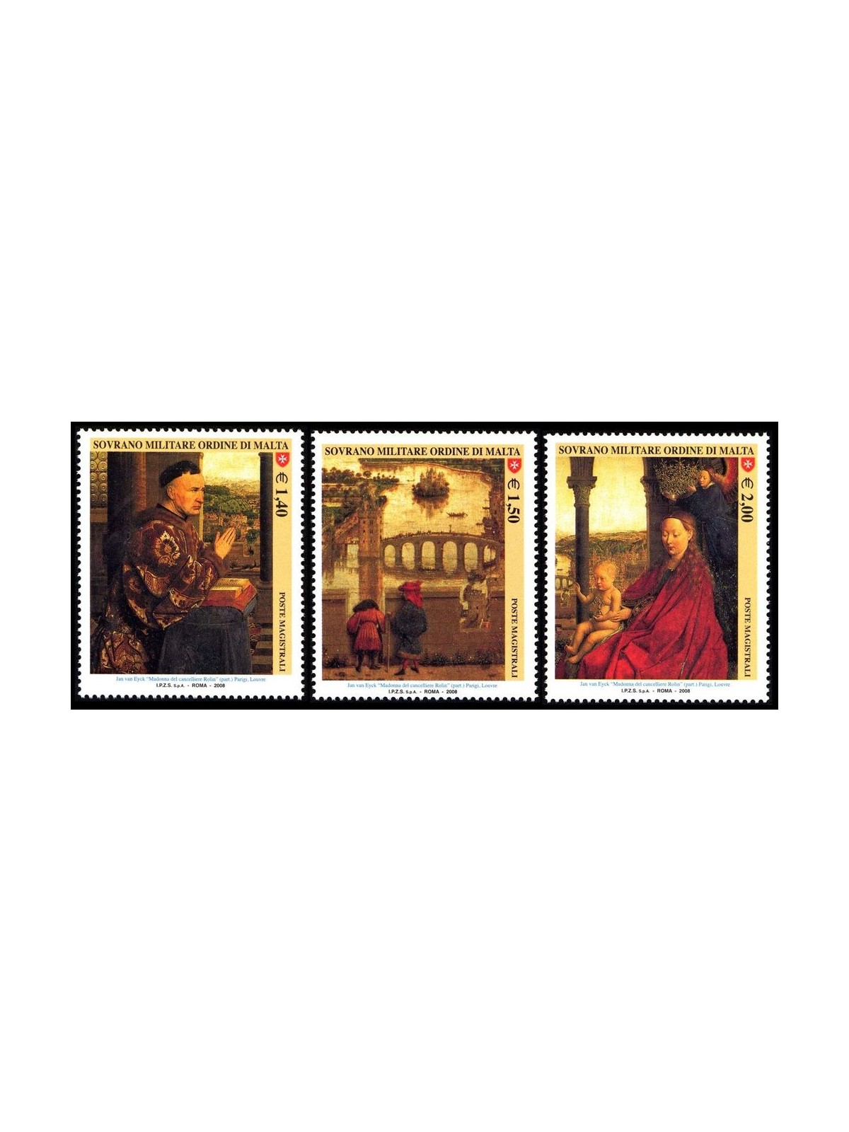 SMOM 2008 Masters of painting 3v MNH**