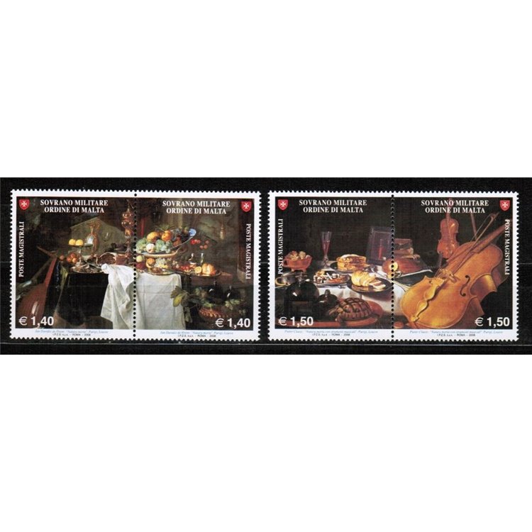 SMOM 2008 Nature morte 4v MNH**