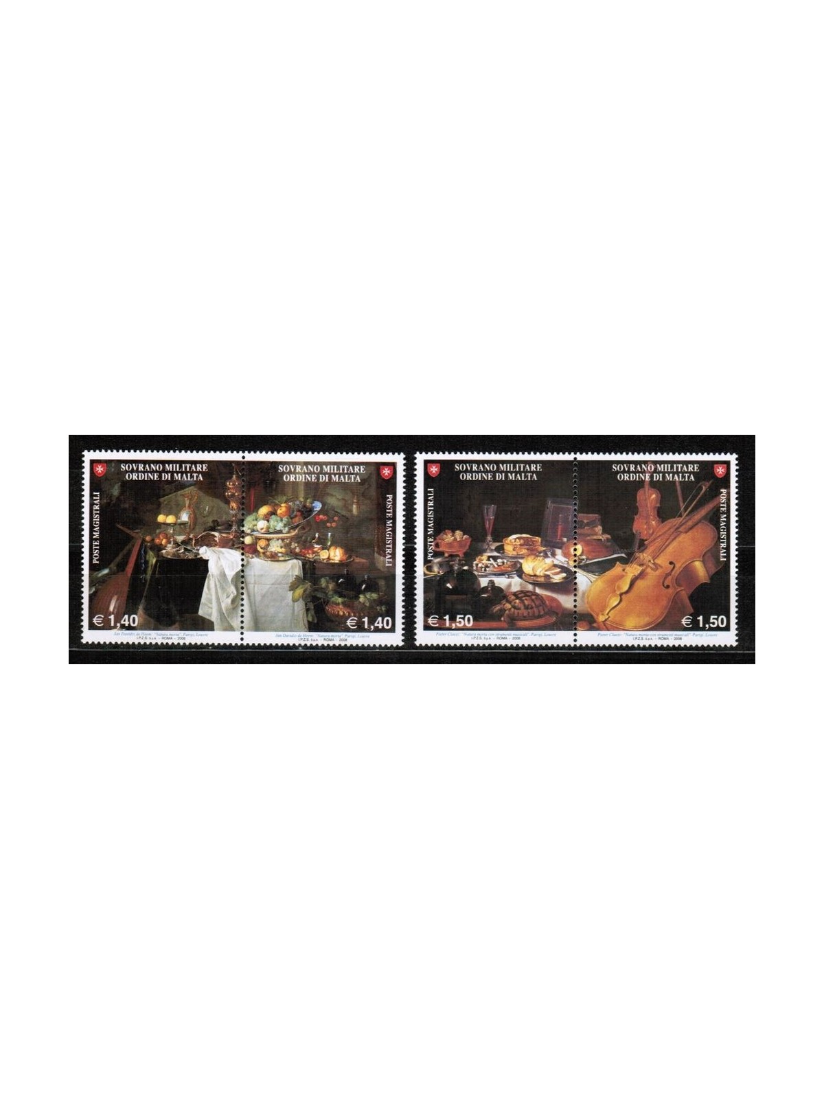 SMOM 2008 Nature morte 4v MNH**