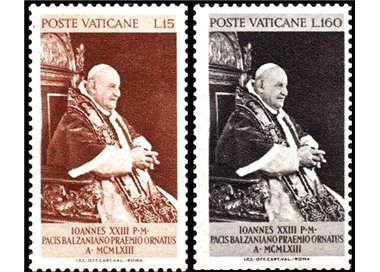 VATICANO 1963 Premio Balzan 2v MNH**