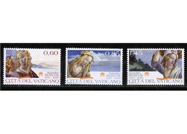 VATICAN 2010 Sandro Botticelli 3v MNH**