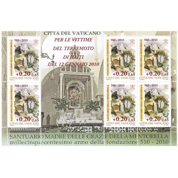 VATICANO 2010 Santuario della Mentorella BF MNH**