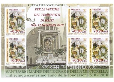 VATICANO 2010 Santuario della Mentorella BF MNH**