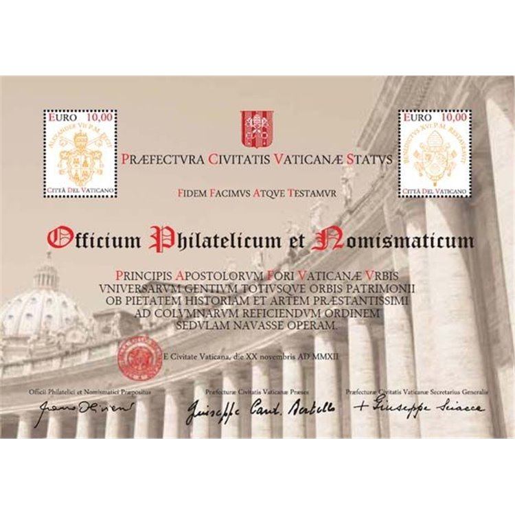 VATICANO 2012 Colonnato di Piazza San Pietro BF MNH**