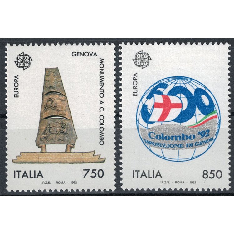 ITALY 1992 Europe 2v MNH**