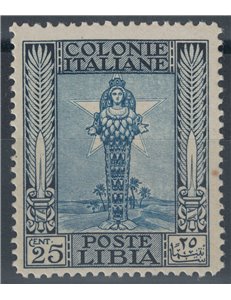 LIBIA 1924-29 Serie Pittorica 25c azzurro e celeste MNH**