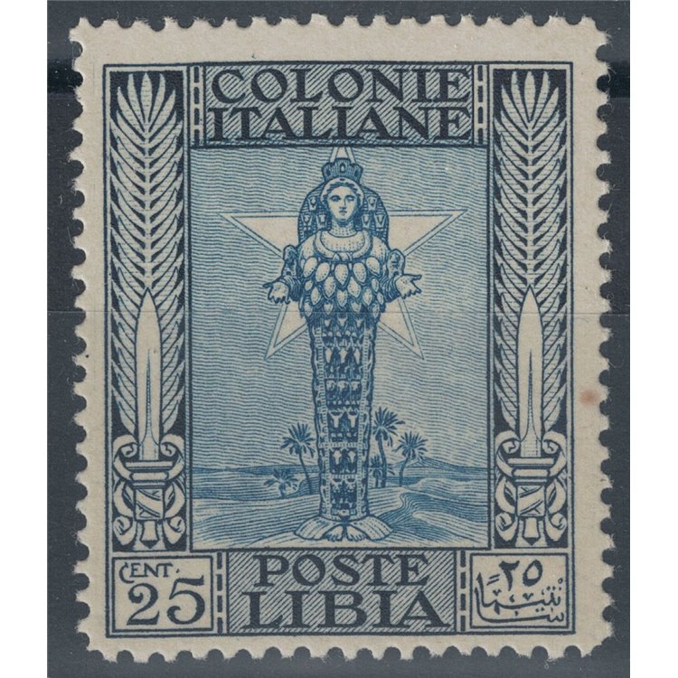 LIBIA 1924-29 Serie Pittorica 25c azzurro e celeste MNH**