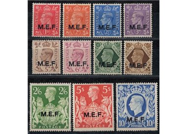 COLONIE (OCC. INGLESE) 1943-47 M.E.F. (Londra) 11v MNH**