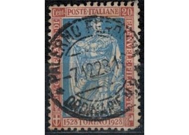 ITALY KINGDOM 1928 Emanuele Filiberto 20c brown dent. 11 used