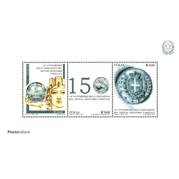 ITALY 2012 Anniversary of the Lira s/s MNH**