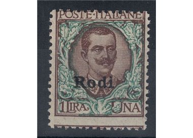 EGEO RODI 1917 1£ bruno e verde MNH**