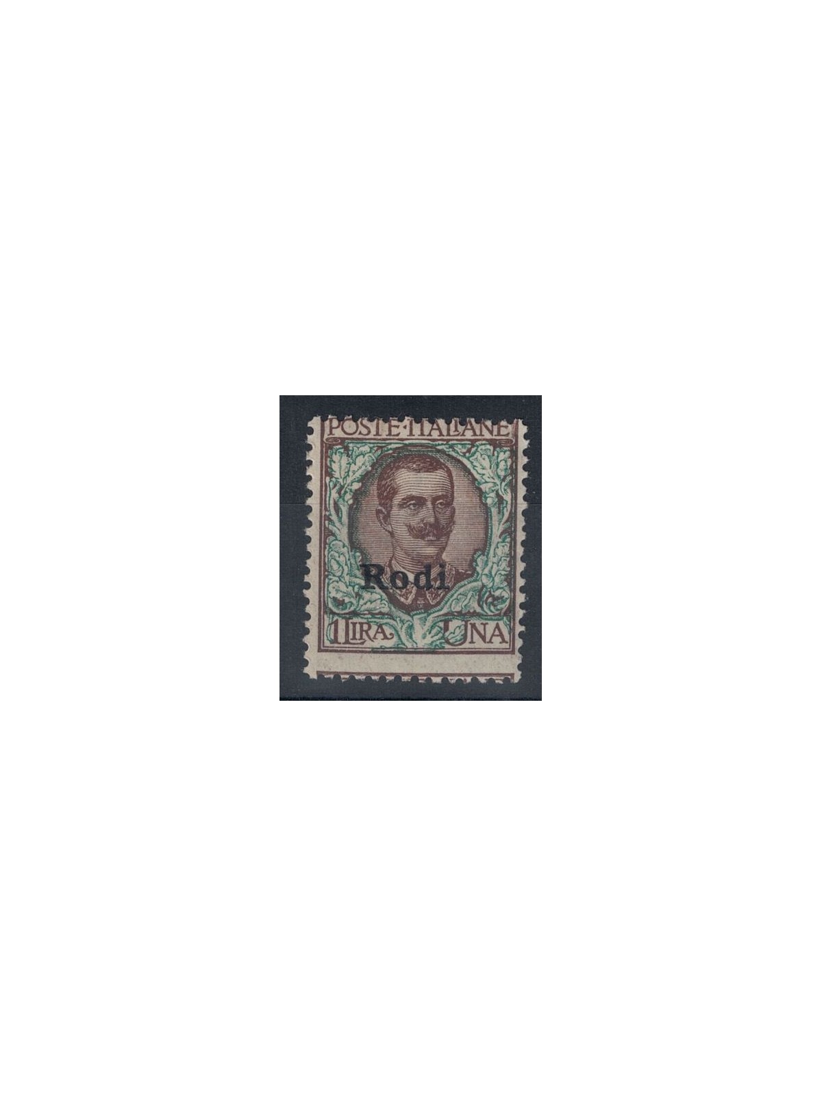 EGEO RODI 1917 1£ bruno e verde MNH**