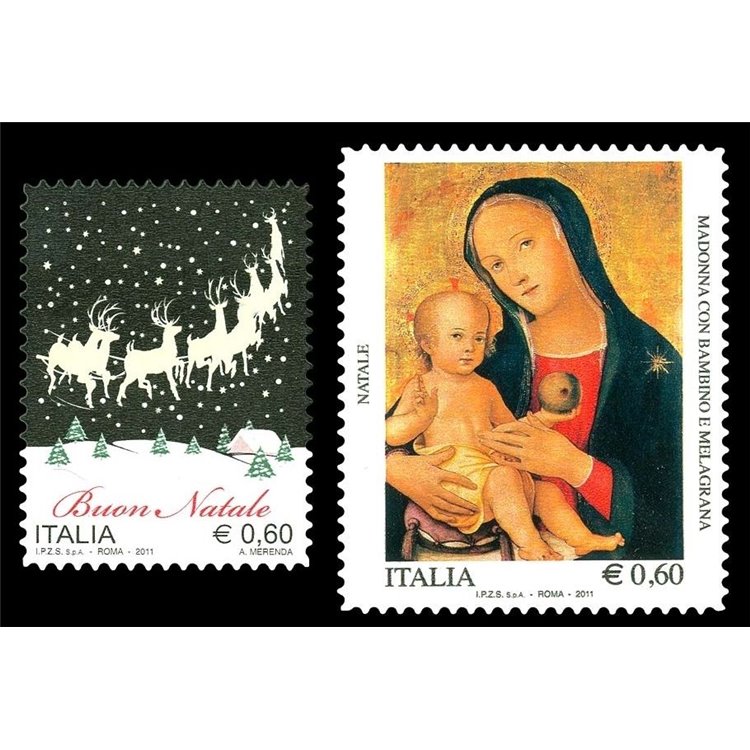 ITALIA 2011 Natale 2v MNH**