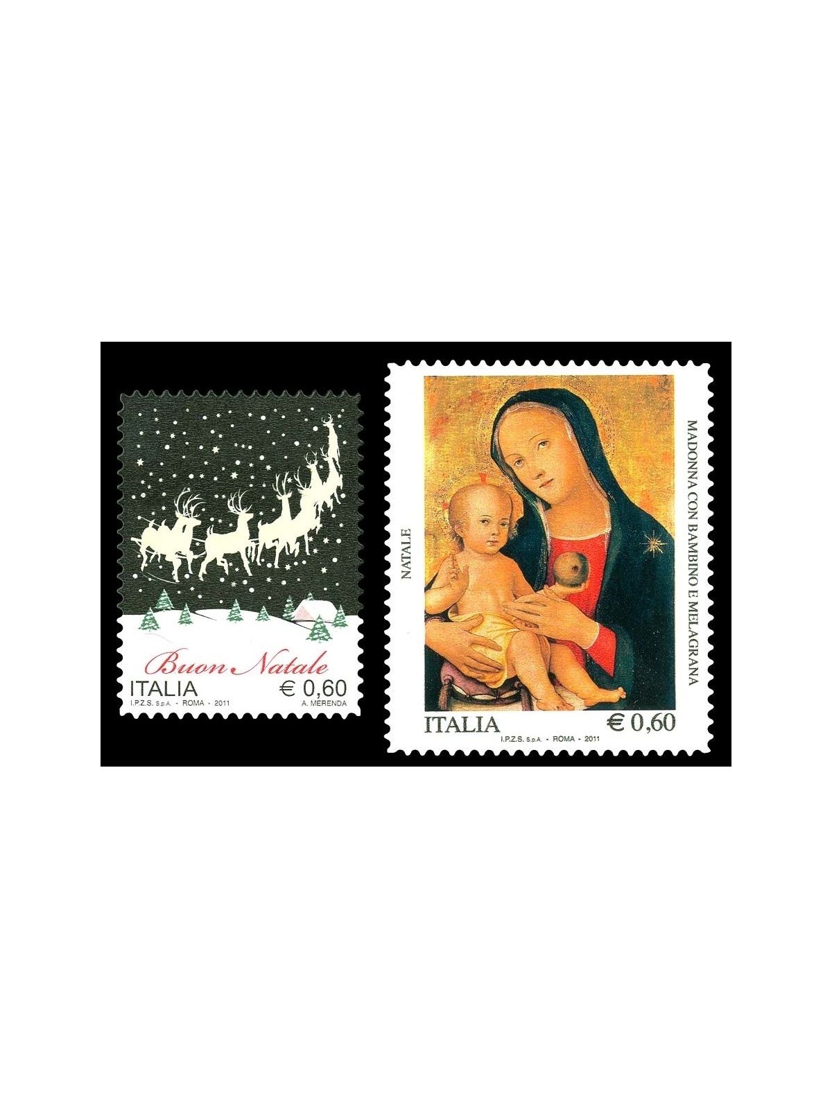 ITALIA 2011 Natale 2v MNH**