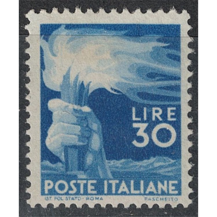 ITALIA 1945-46 30£ Democratica MNH** ©