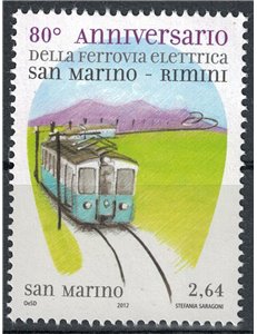 SAN MARINO 2012 Electric Railway MNH**