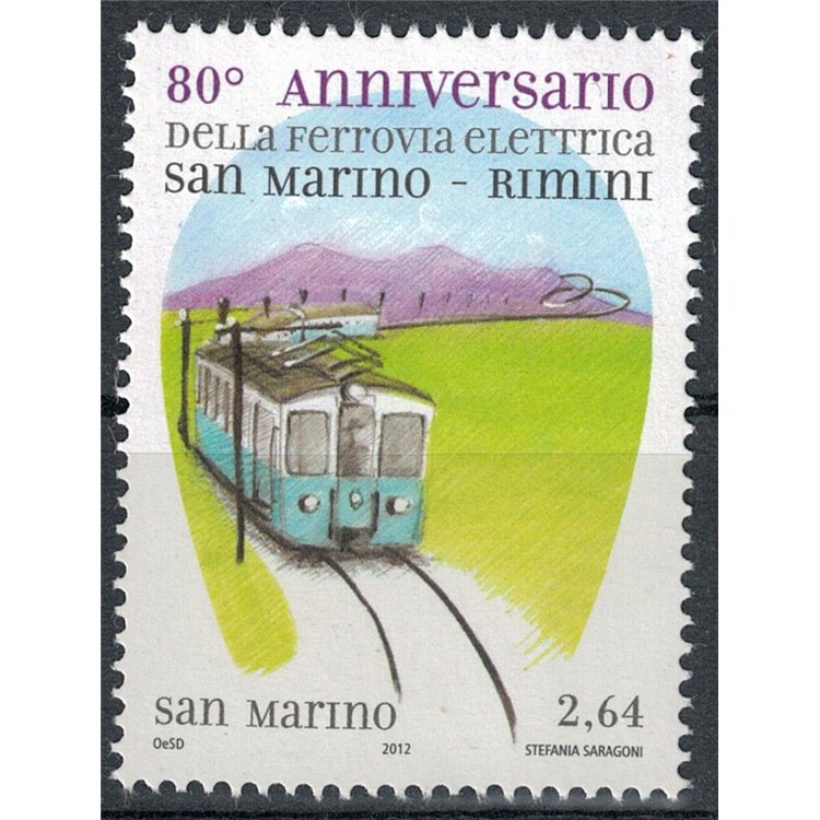 SAN MARINO 2012 Ferrovia elettrica MNH**