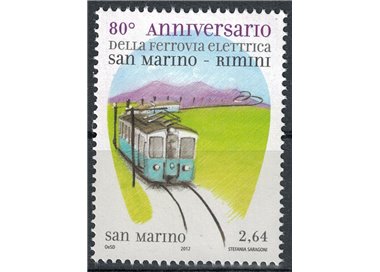 SAN MARINO 2012 Electric Railway MNH**