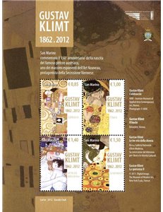SAN MARINO 2012 Gustav Klimt BF MNH**
