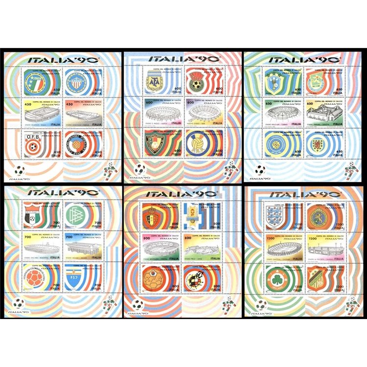 ITALY 1990 Football World Cup 6 s/s MNH**
