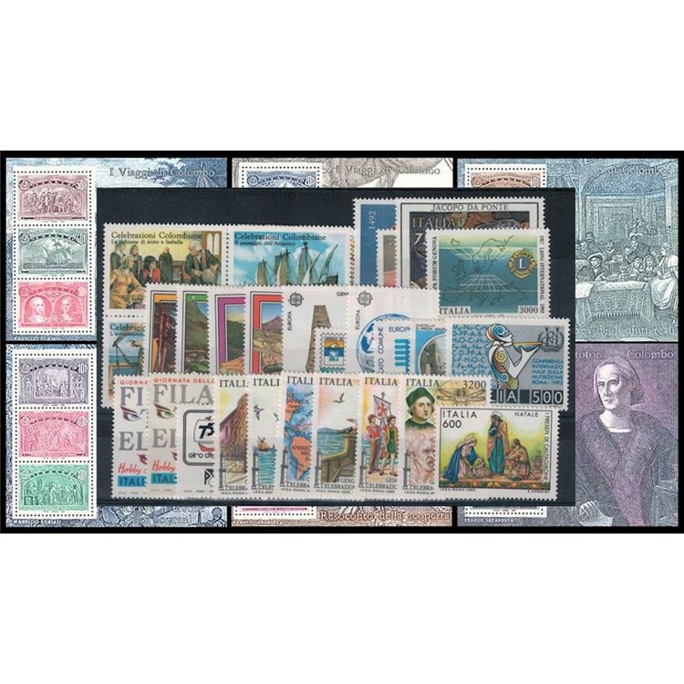 ITALIA 1992 Annata Completa 38v + 6 BF MNH**
