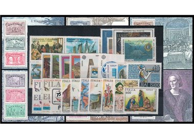 ITALY 1992 Complete Year 38v + 6 s/s MNH**