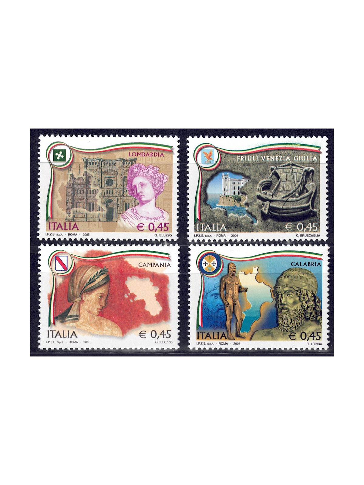 ITALY 2005 Regions of Italy 4v MNH**