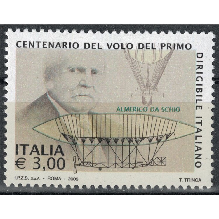 ITALIA 2005 Volo del primo dirigibile MNH**