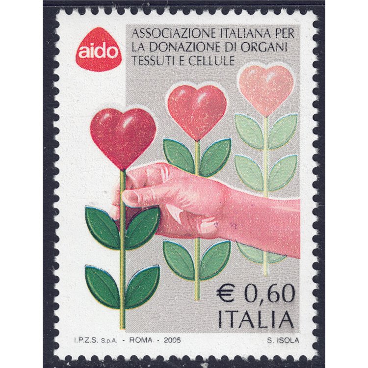 ITALY 2005 AIDO, Organ Donation MNH**