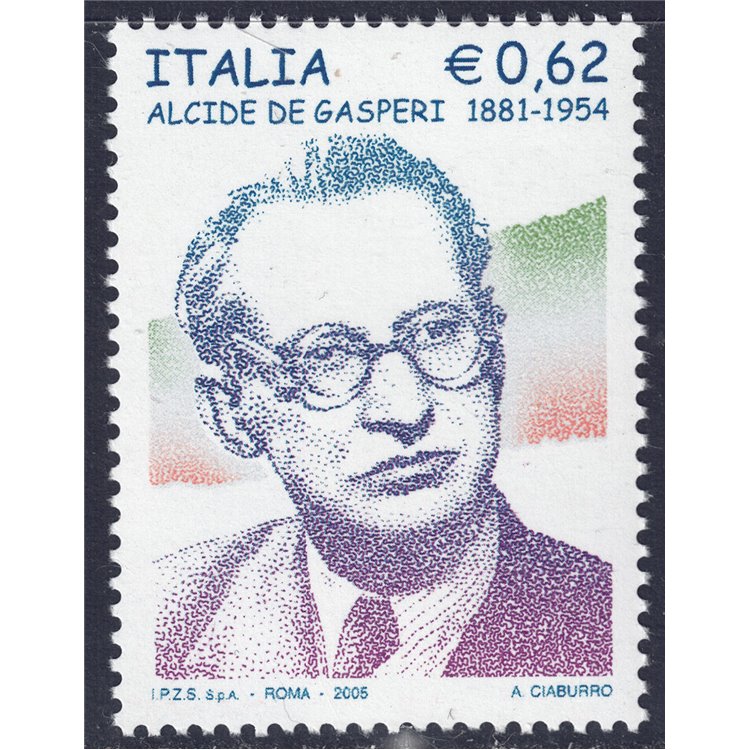 ITALIA 2005 Alcide De Gasperi MNH**