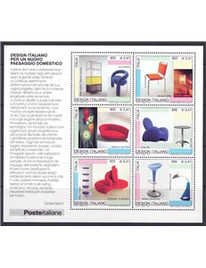 ITALIA 2001 Design italiano BF MNH**