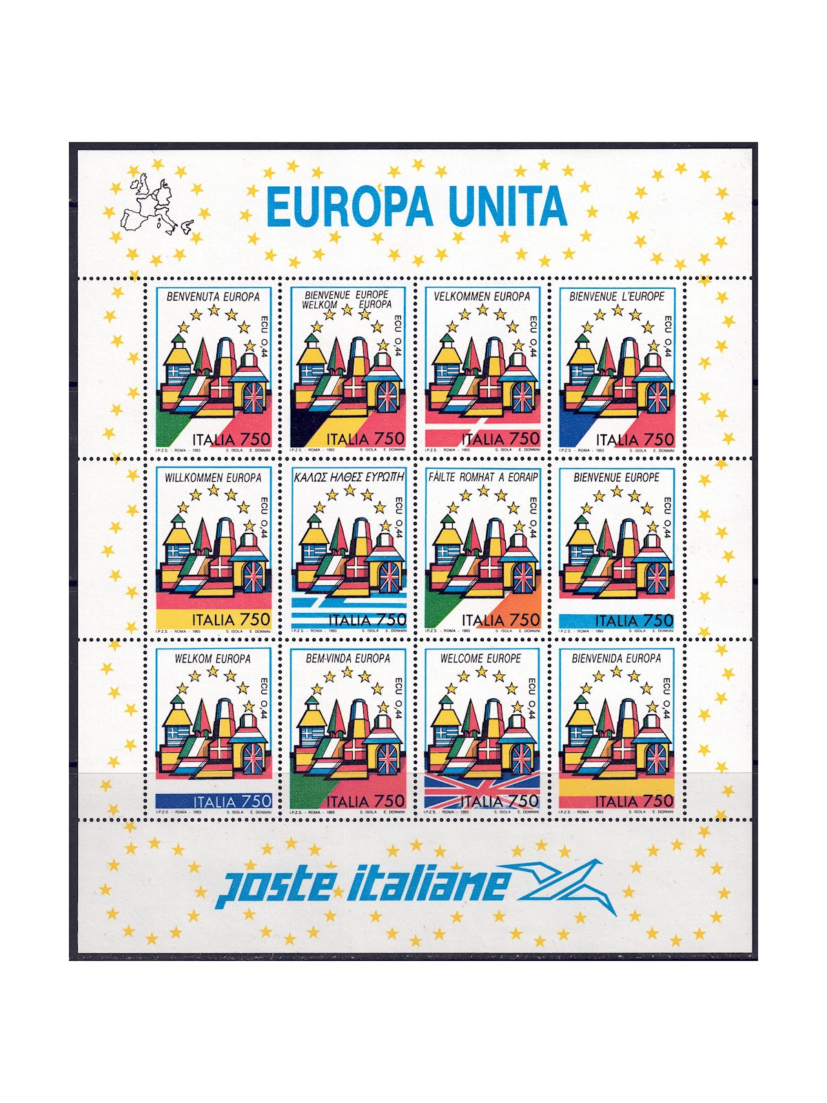 ITALY 1993 United Europe s/s MNH**