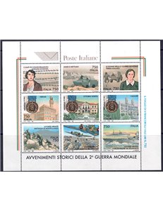 ITALIA 1995 Avvenimenti della 2ª Guerra Mondiale BF MNH**
