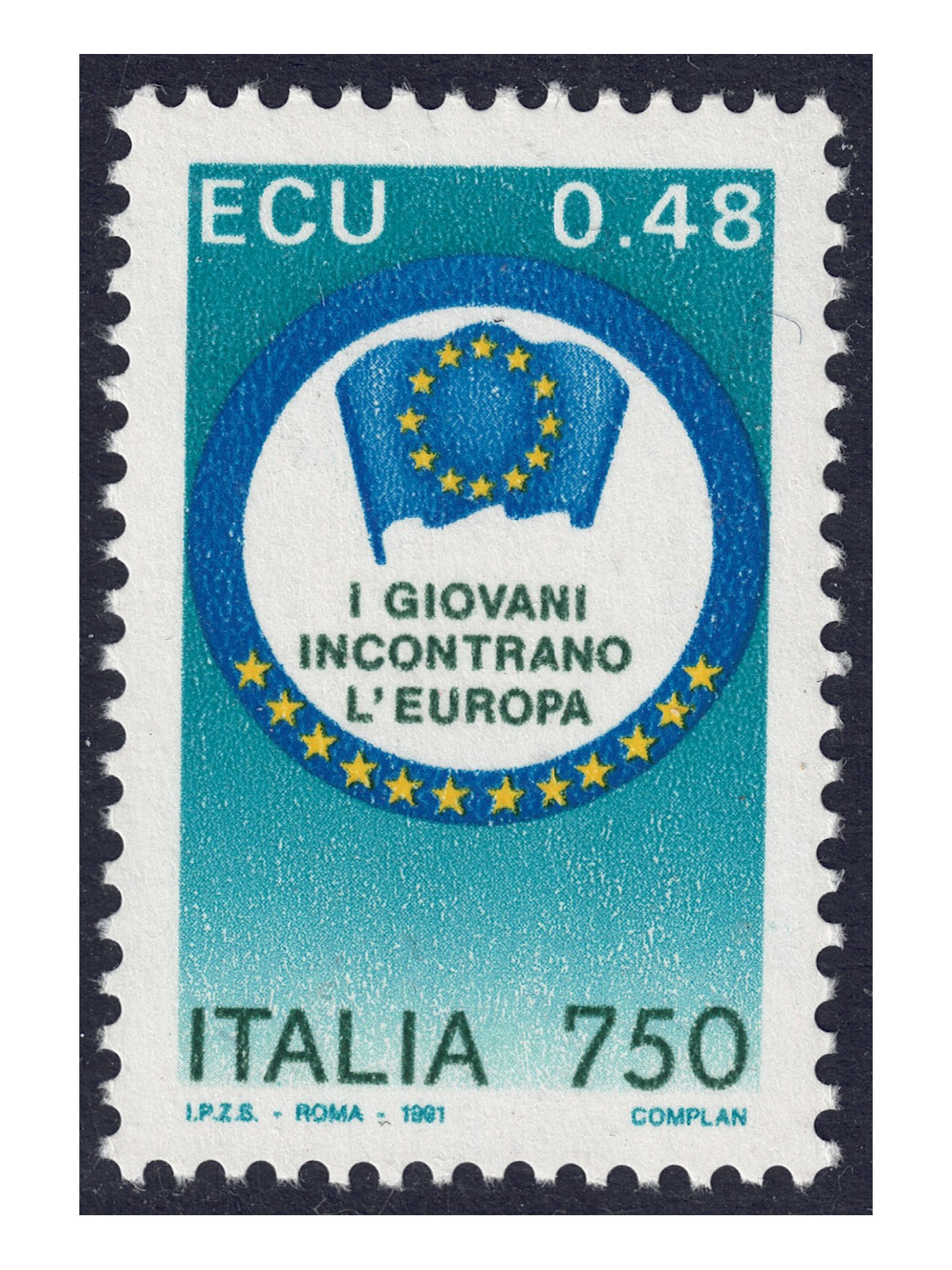 ITALIA 1991 Giovani verso l'Europa MNH**
