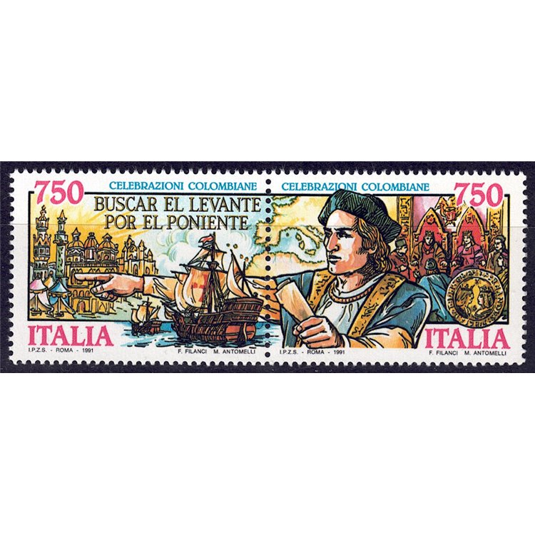 ITALY 1991 Colombo 2v MNH**