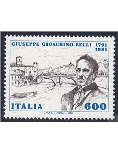 ITALY 1991 Gioacchino Belli MNH**