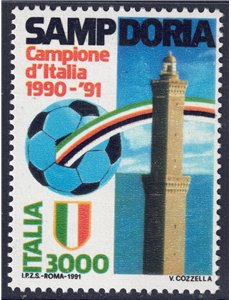 ITALIA 1991 Sampdoria Campione d'Italia MNH**