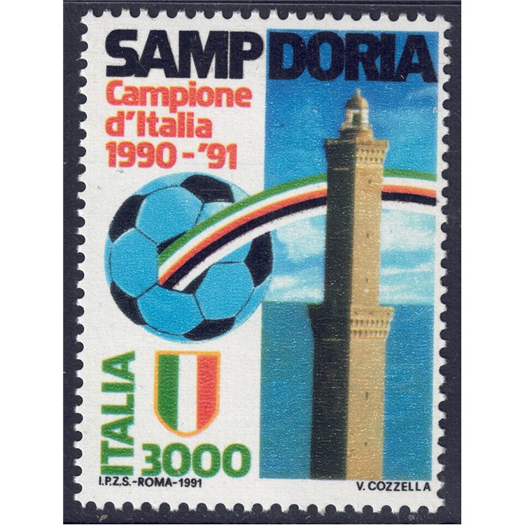 ITALY 1991 Sampdoria Italian Champions MNH**