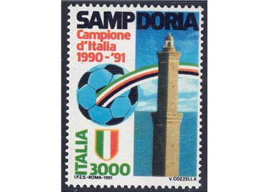 ITALIA 1991 Sampdoria Campione d'Italia MNH**