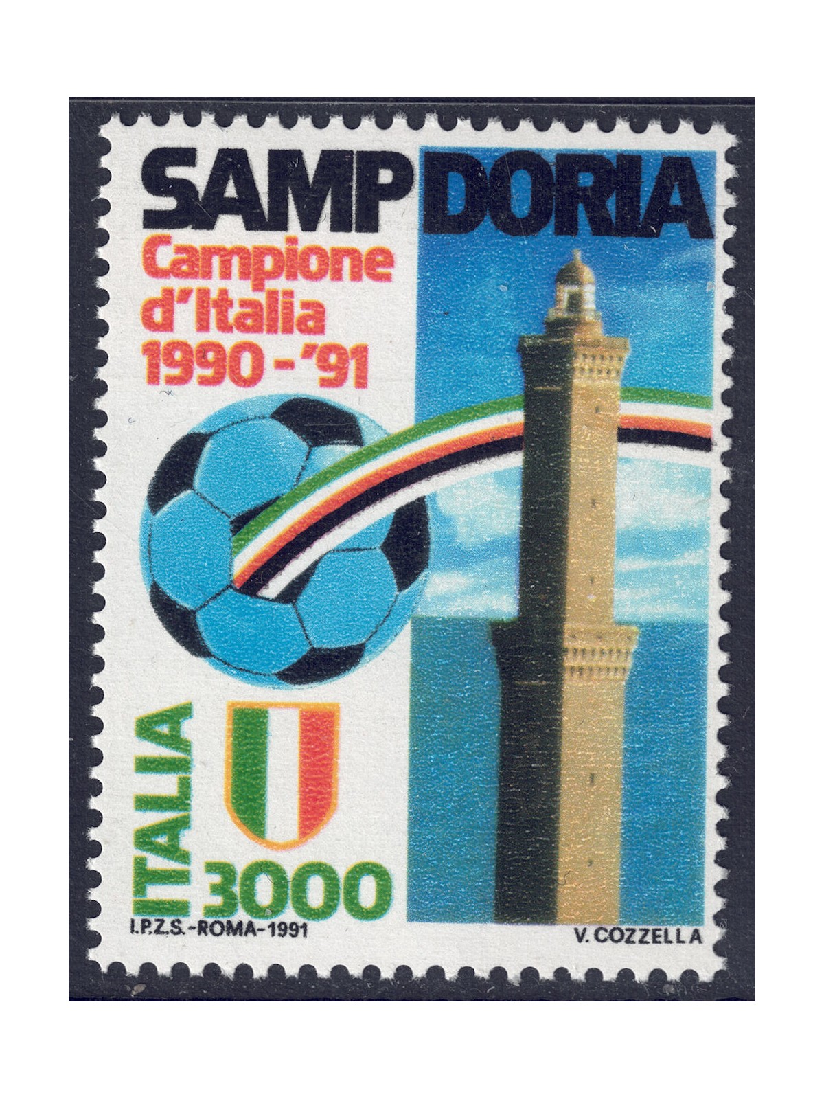 ITALY 1991 Sampdoria Italian Champions MNH**